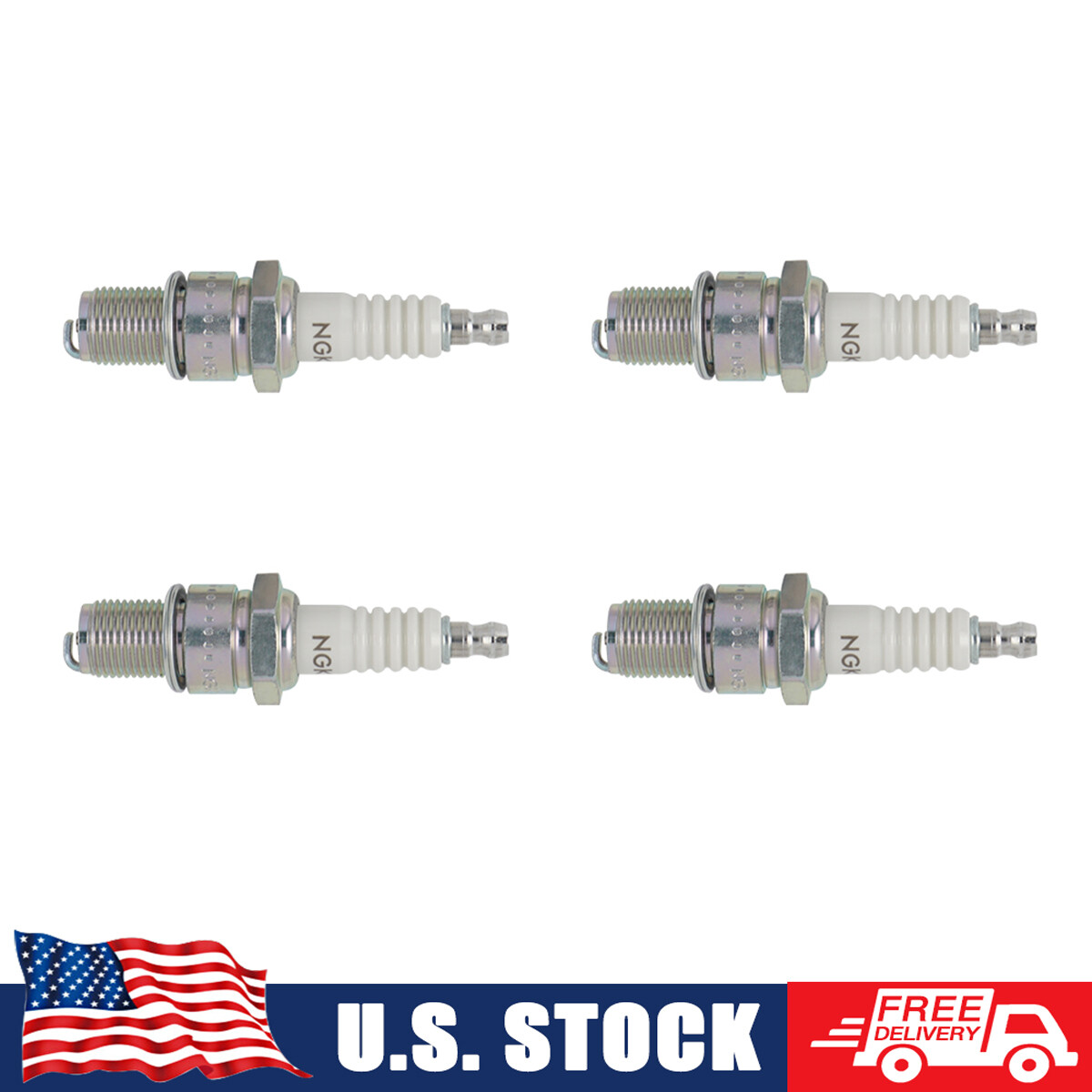 4PCS Motorcycle NGK Spark Plug B8ES 2411 For Honda CB350 CL350 CL450 MT250 MR175