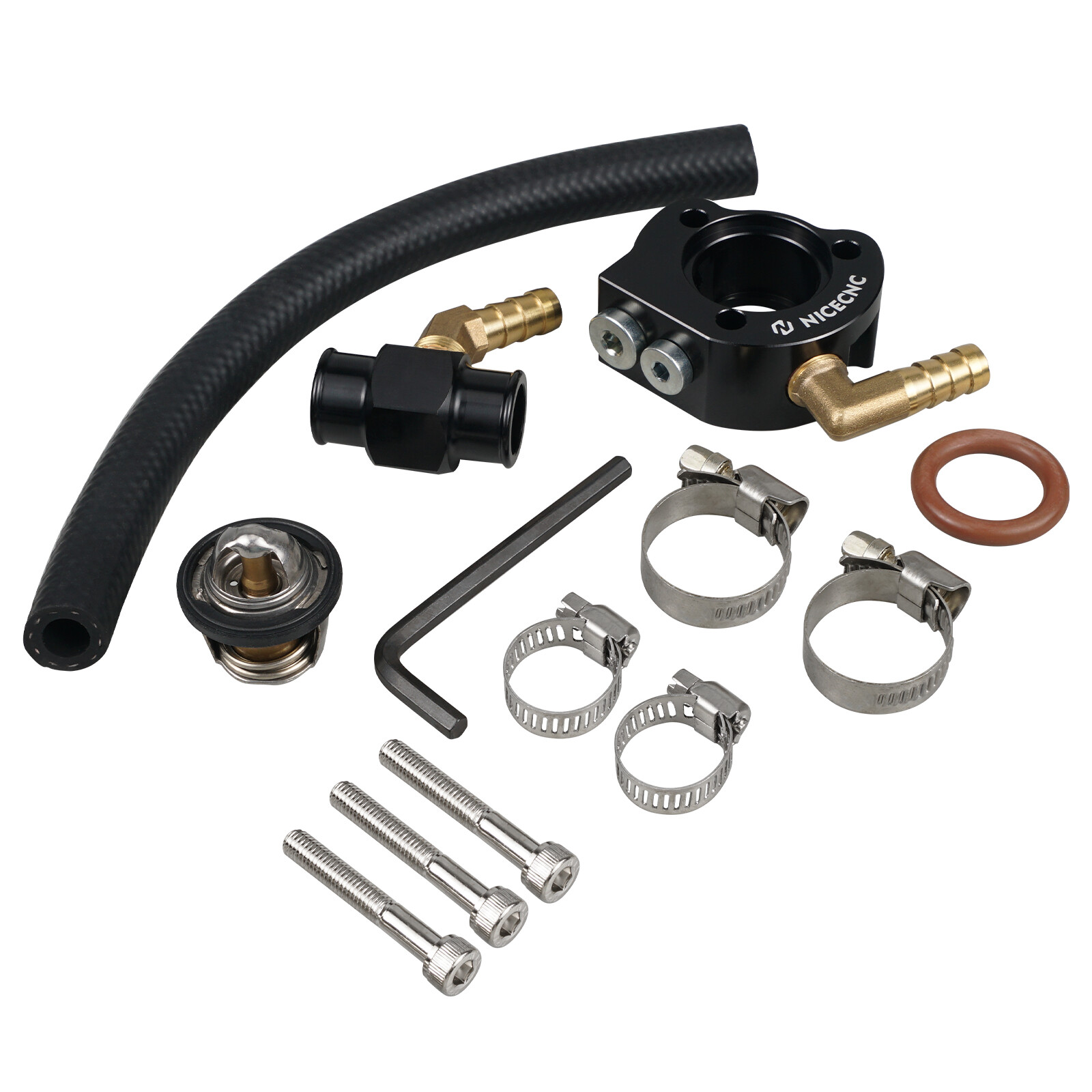 For Kawasaki KLR650 External Upgraded Thermostat Cooling System Modification Kit