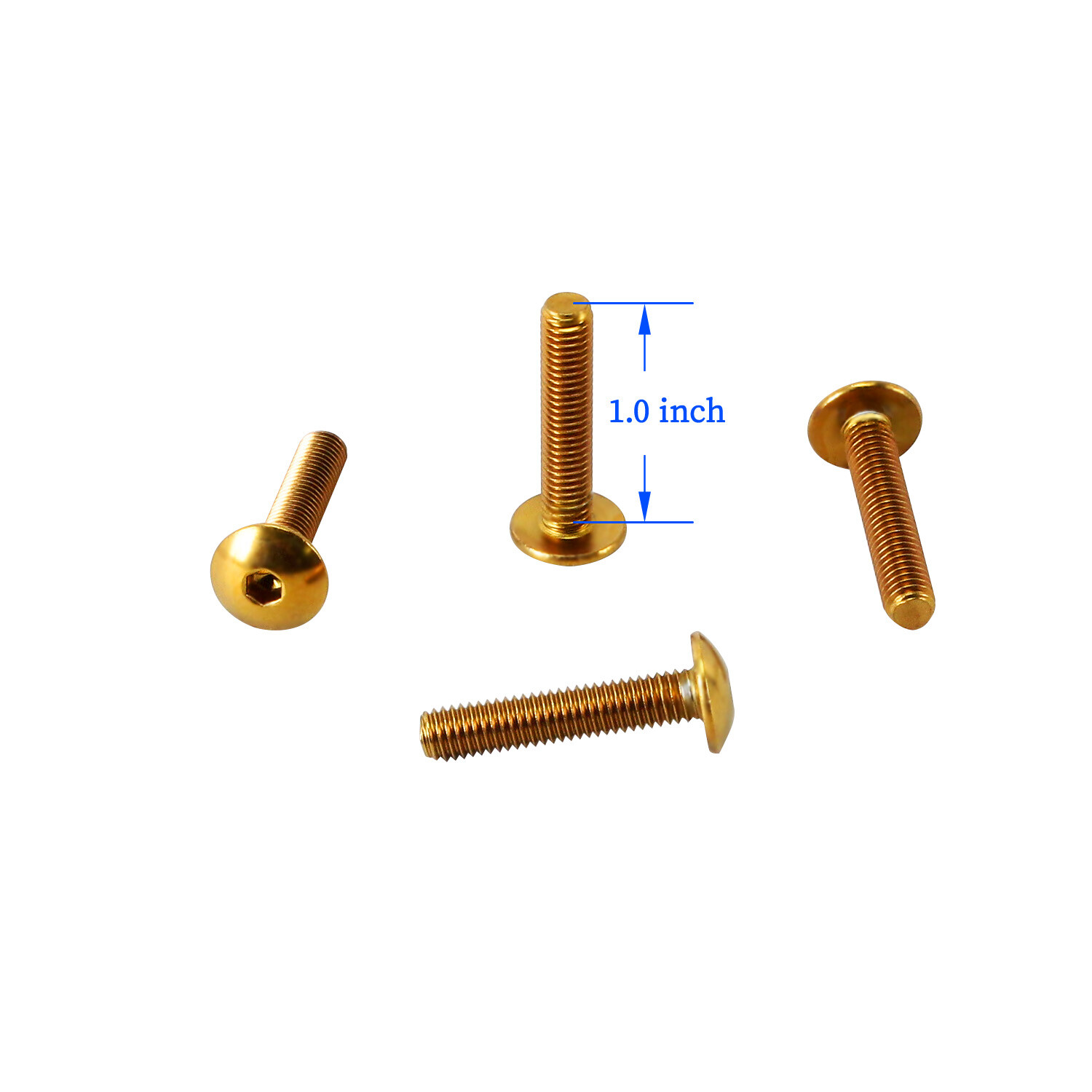 Gold M5-1.0″ Windshield Windscreen Bolt Screws for Harley 15-23 Road Glide FLTRX