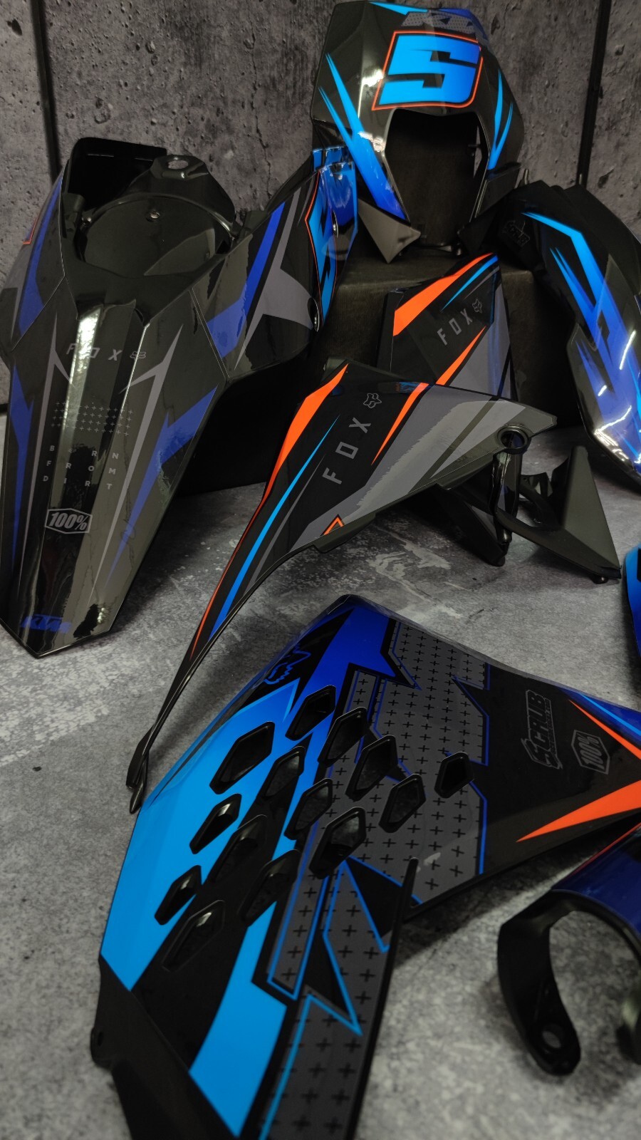 Plastics + Graphics applied KTM EXC EXC-F 2008 2009 2010 2011 XC-W XCF-W