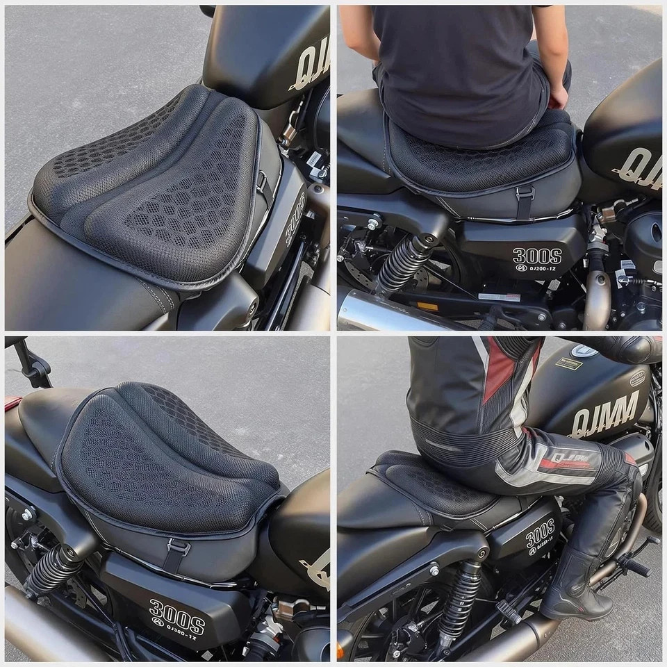 Motorcycle Seat Comfort 3D Gel Seat Cushion Pressure Relief Air Pad