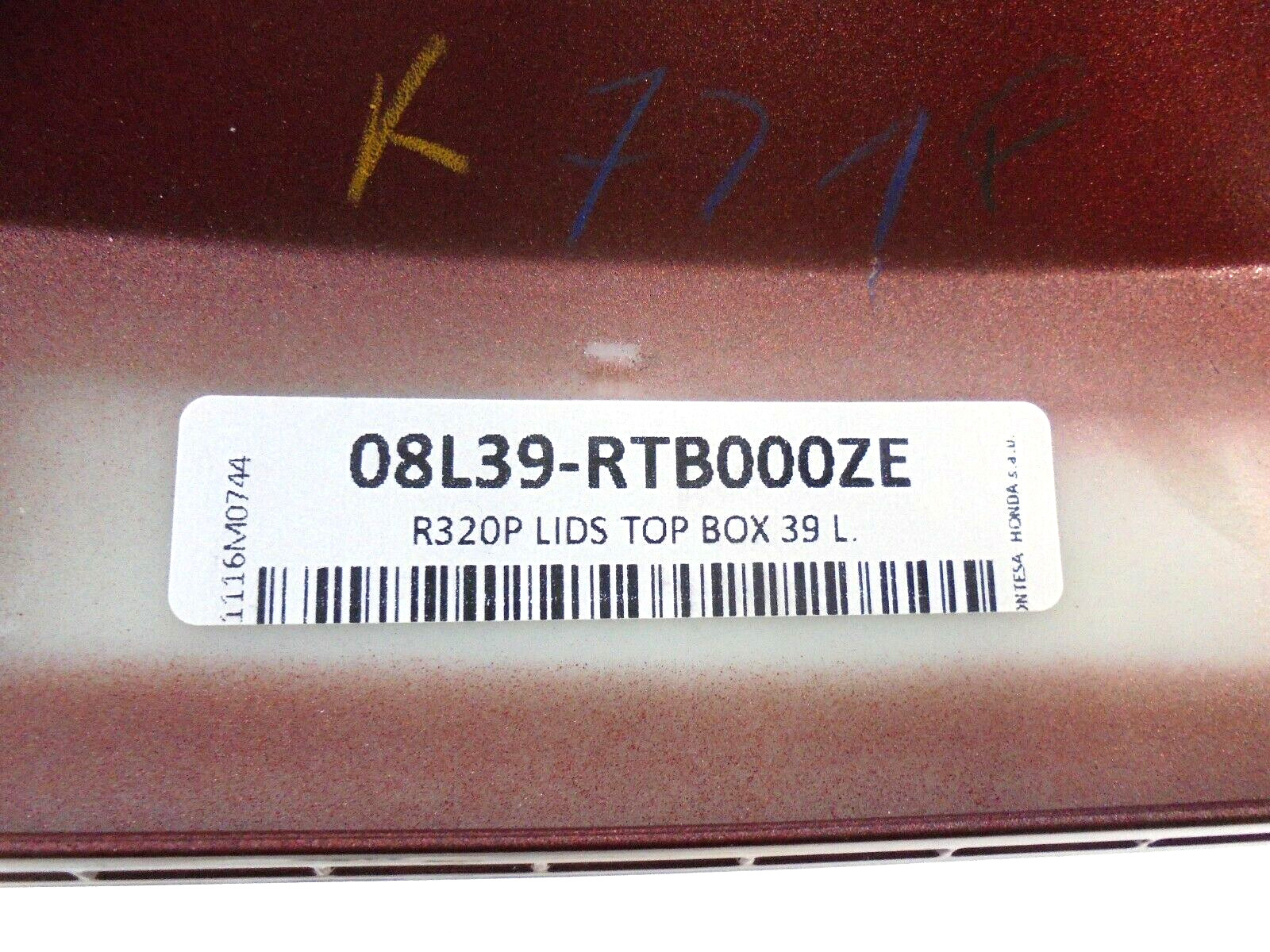 Honda 39L Top Box Coloured Lid – Pearl Sienna Red New 08L39RTB000ZE