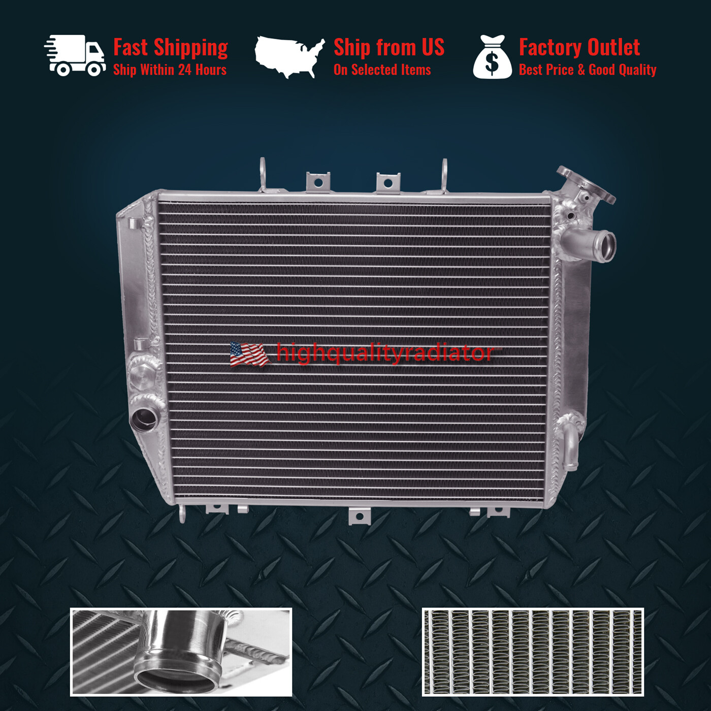 All Aluminum Radiator For 2000-2001 Kawasaki Ninja ZX12 ZX12R ZX12-R