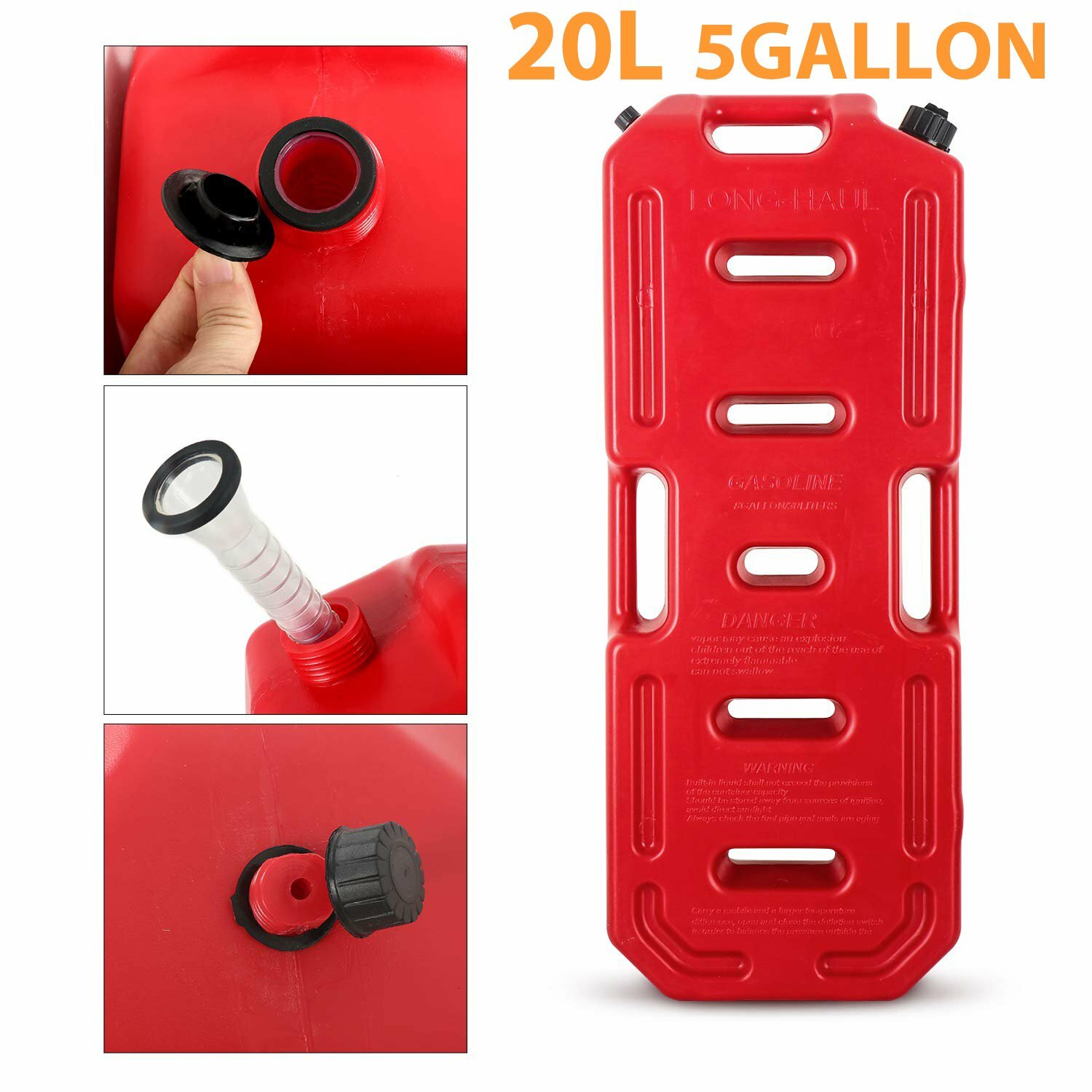 5/8 Gallon Fuel Pack Gas Container Fuel Can Lock for Jeep ATV UTV Polaris RZR
