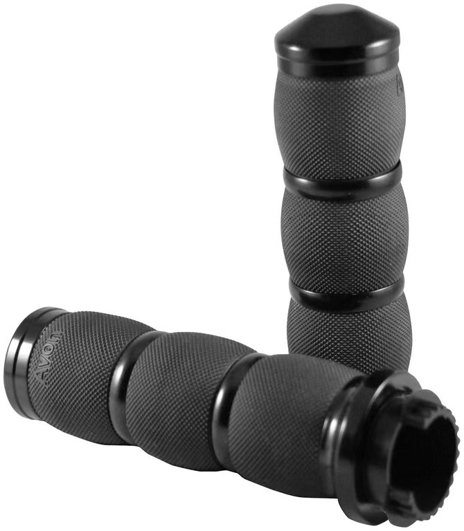 Avon Air Cushioned Grips – Black Motorcycle Street Bike MT-AIR-90-ANO 0630-0692