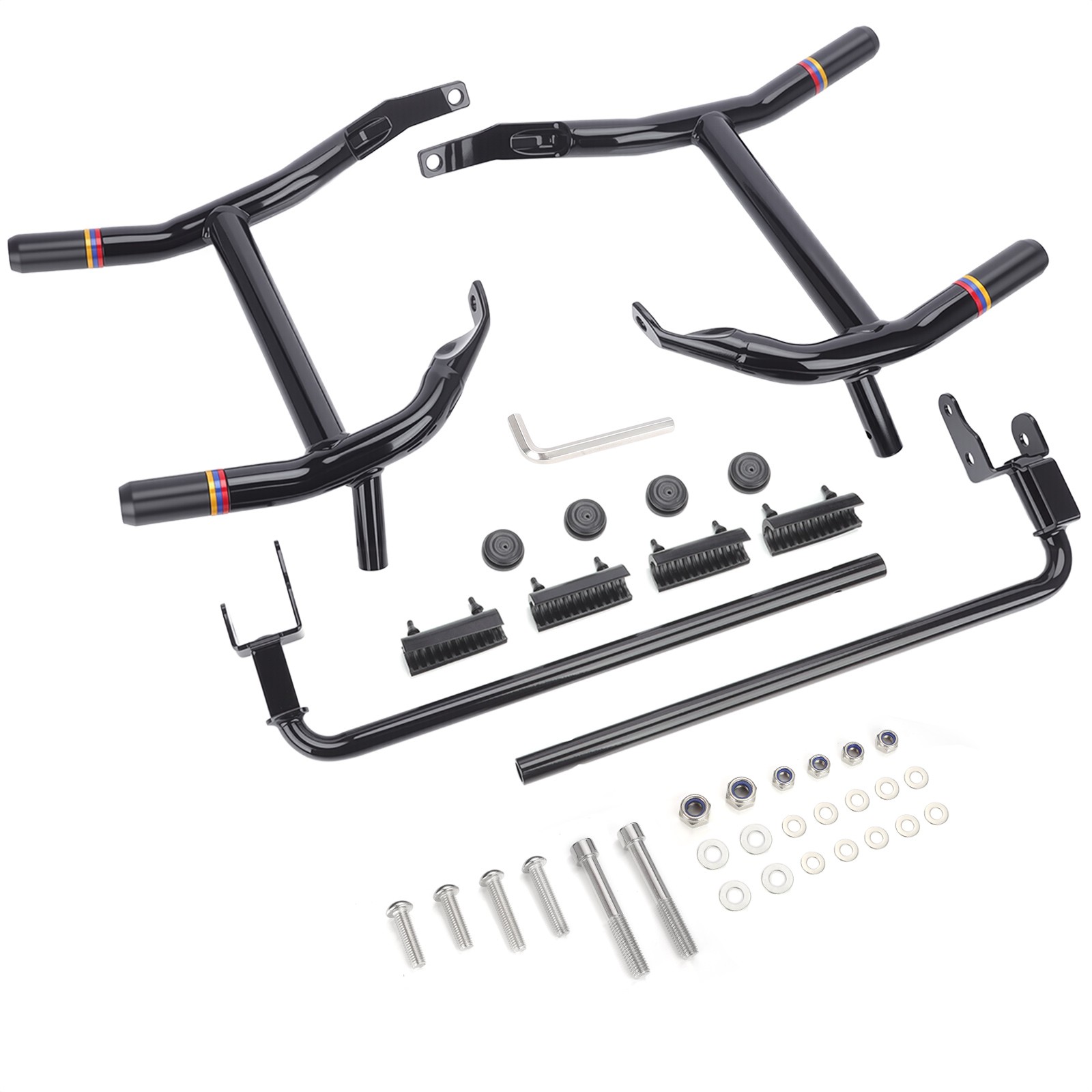 Rear Saddlebag Guards & Support Brackets For Harley Street Road Glide 2023-2026