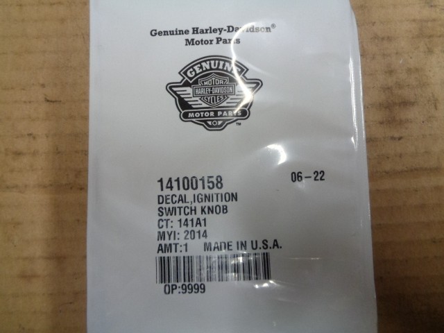 NOS Harley Davidson Decal Ignition Switch Knob 2014-24 Touring 14100158