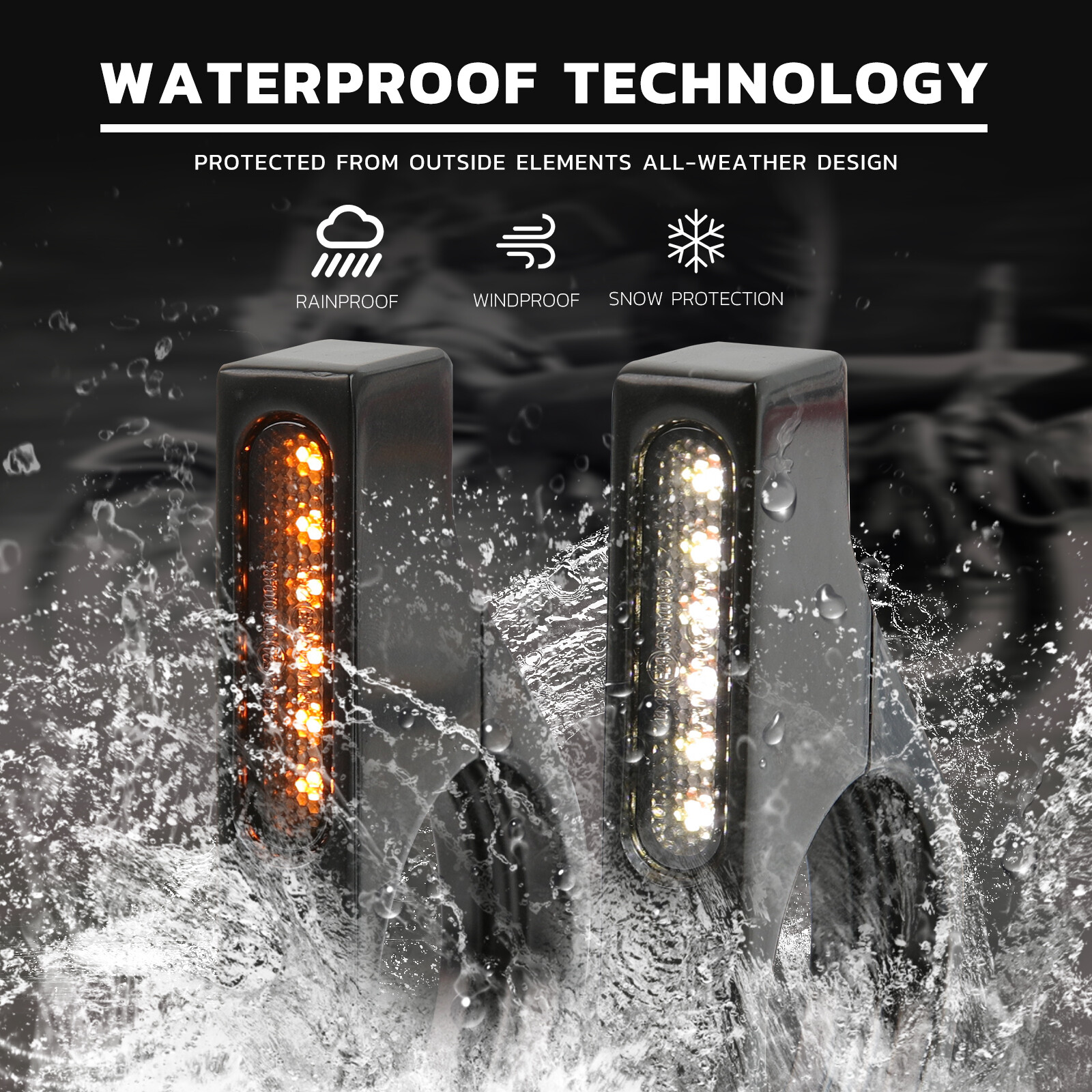 2X Motorcycle LED Fork Turn Signal Light Blinker DRL For Honda Shadow VT750 1100