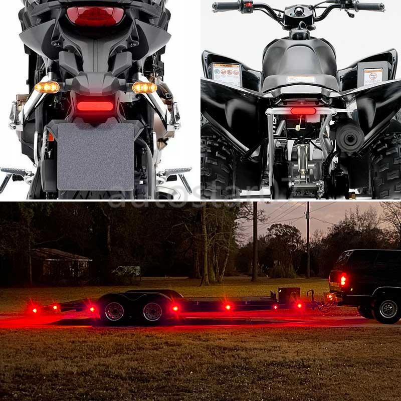 Motorcycle LED Rear Tail Light Brake taillight Stop Light Universal Running Lamp