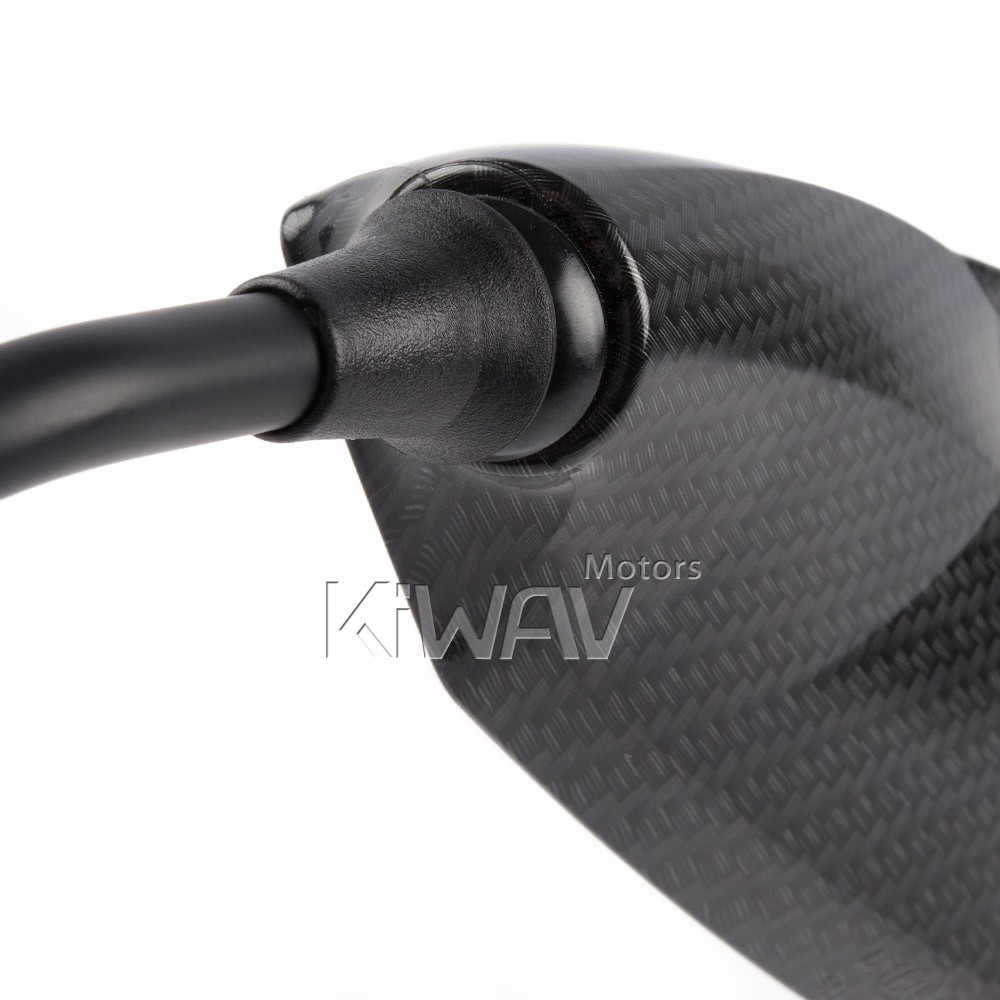 motorcycle mirror new fist black carbon look + 10mm 1.5pitch adapters for BMW ε