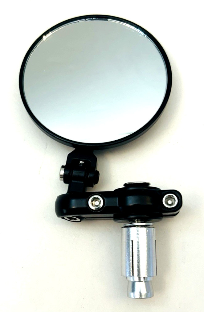 3″ Round Foldable Side Mirror for 7/8″ Handlebar Honda Kawasaki Suzuki Mictuning