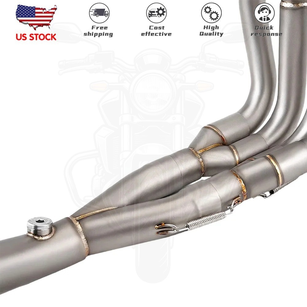 For Yamaha R6 2006-2020 Low Position System Exhaust Header Link Pipe Muffler Tip