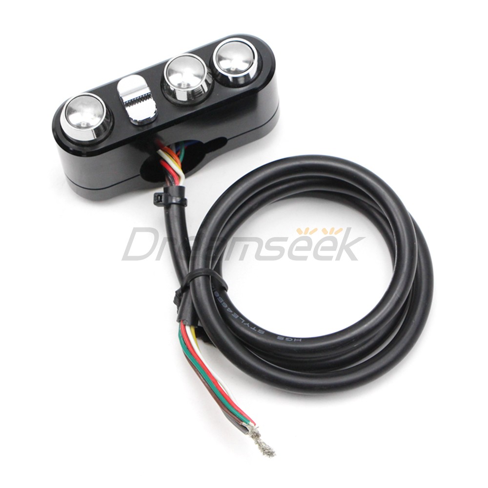 Motorcycle Handlebar Control Switch 25mm for Harley BMW Button Turn Signal Horn