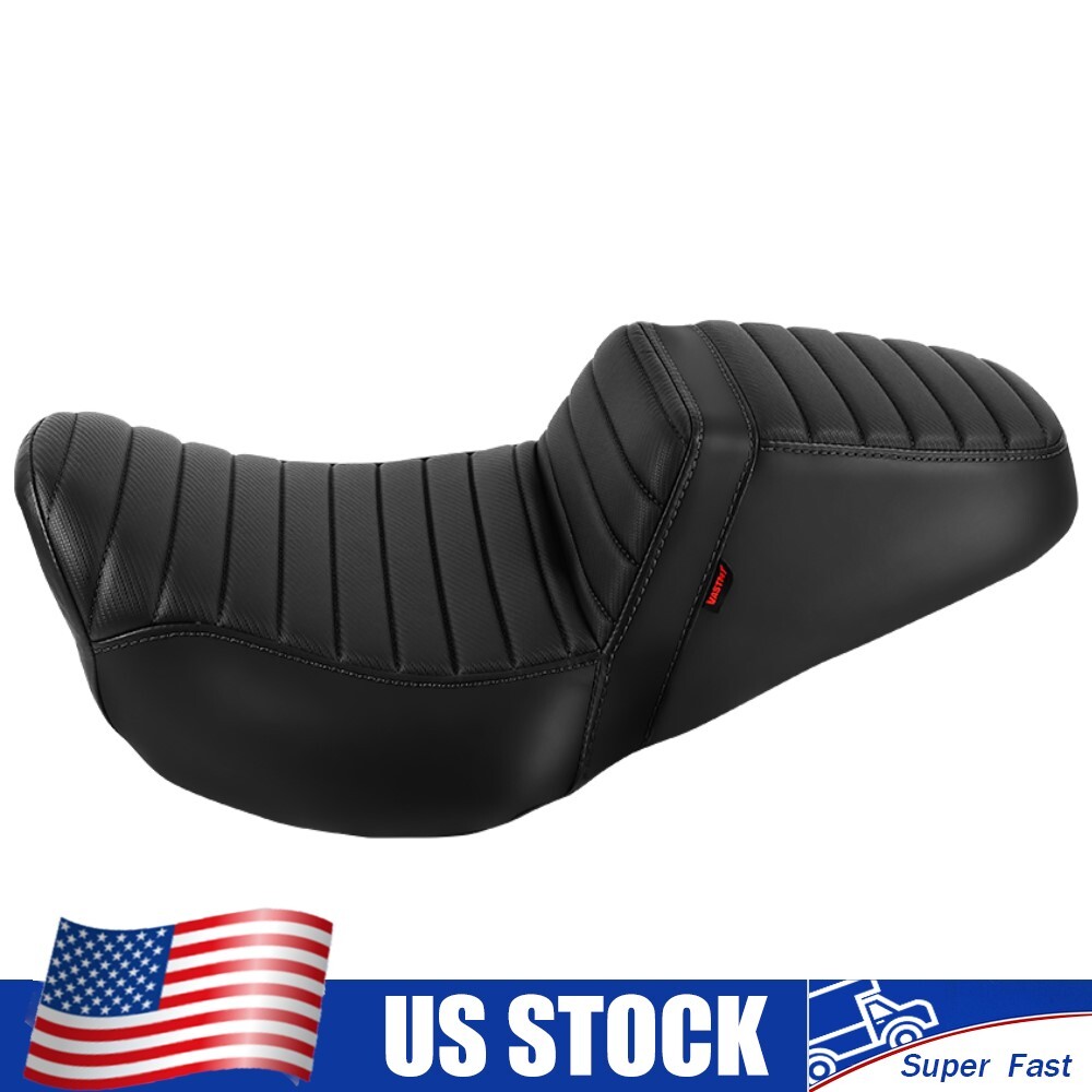 Black Step Up 1 Piece Seat Full Set For Harley Road King EFI FLHRI 1997-2006 US