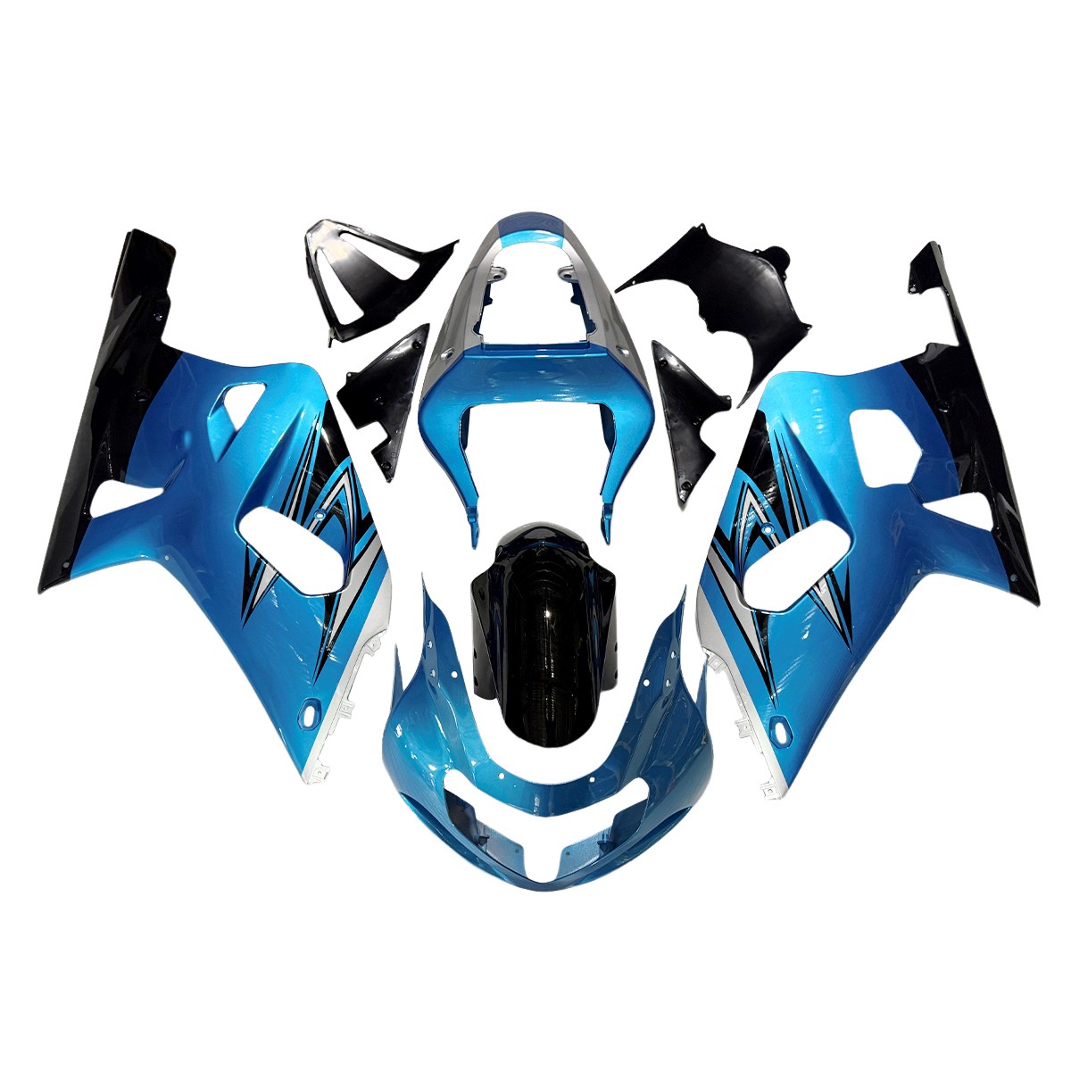 For Suzuki GSXR600 750 2000 01 2002 2003 Injection Blue Black Grey Fairing Cowl