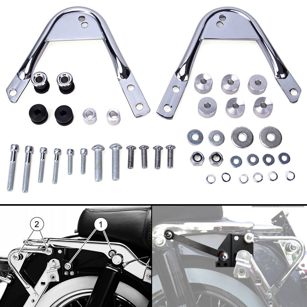 For 97-08 Harley Touring Quick Release Backrest Sissy Bar Docking Hardware Kits