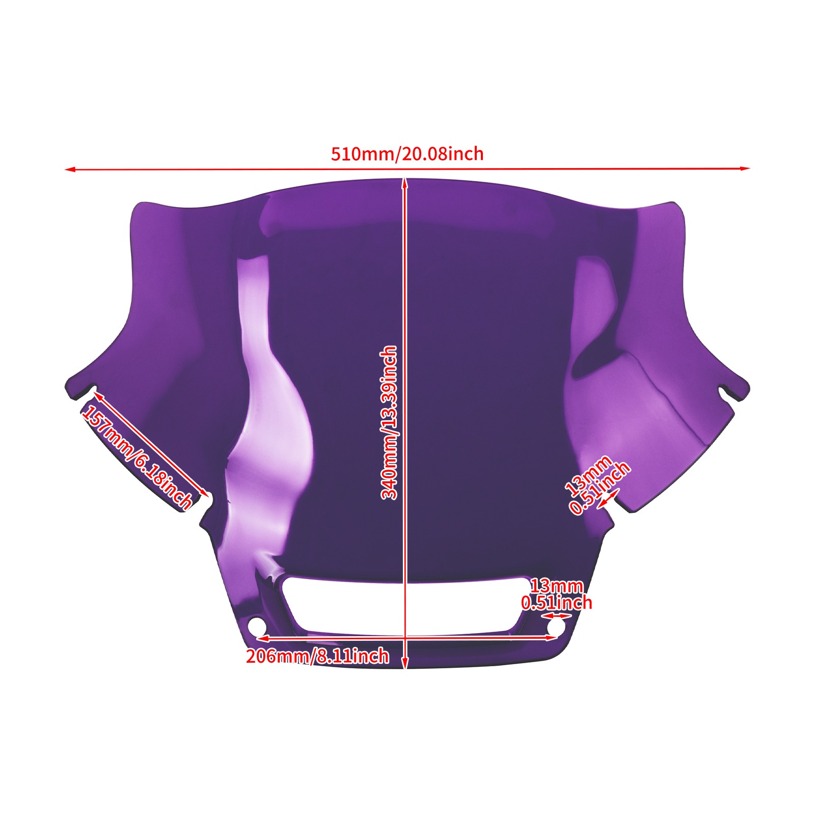 8.5″ Windshield Purple Windscreen Fits For Harley Low Rider ST FXLRST 117 22-25
