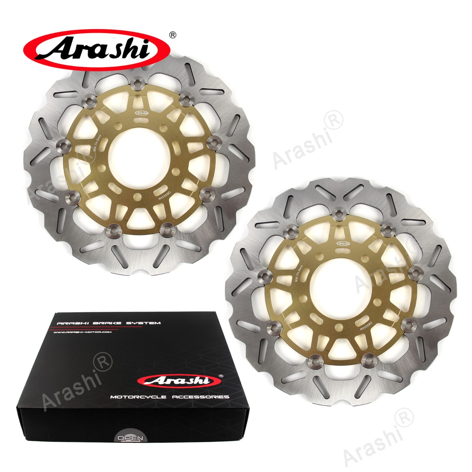 Front brake discs for Kawasaki Ninja ZX6R 636 2005 2006 / Z750 2007 – 2012