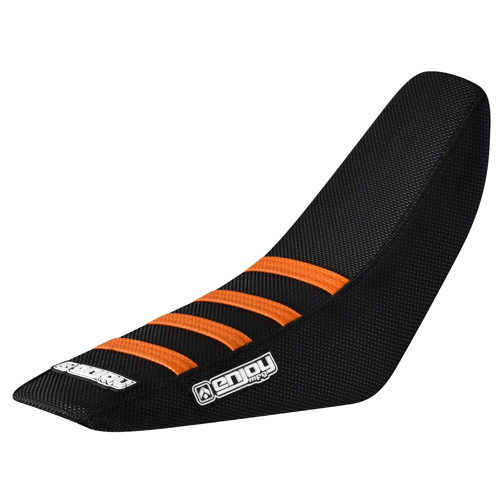 2024-2025 KTM SXE-2 SX E2 Seat Cover By Enjoy Mfg ALL BLACK ORANGE RIBS #431