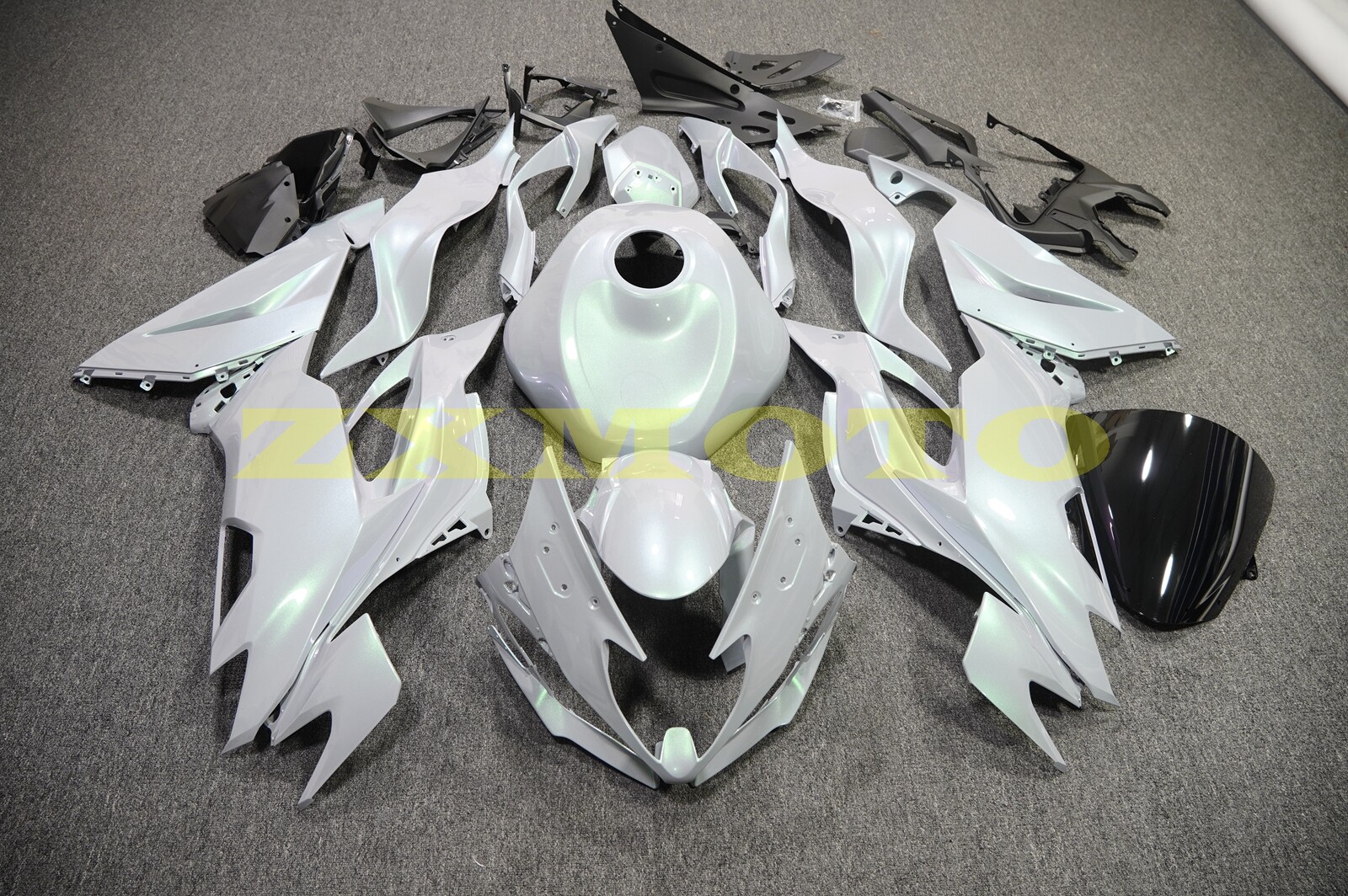 Chameleon Gray Dazz Green Purple Fairing +Tank For Kawasaki Ninja ZX6R 2019-2023