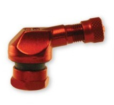 2 Red Bridgeport 90/83 degree 8.3mm angled valve stems Made in Italy