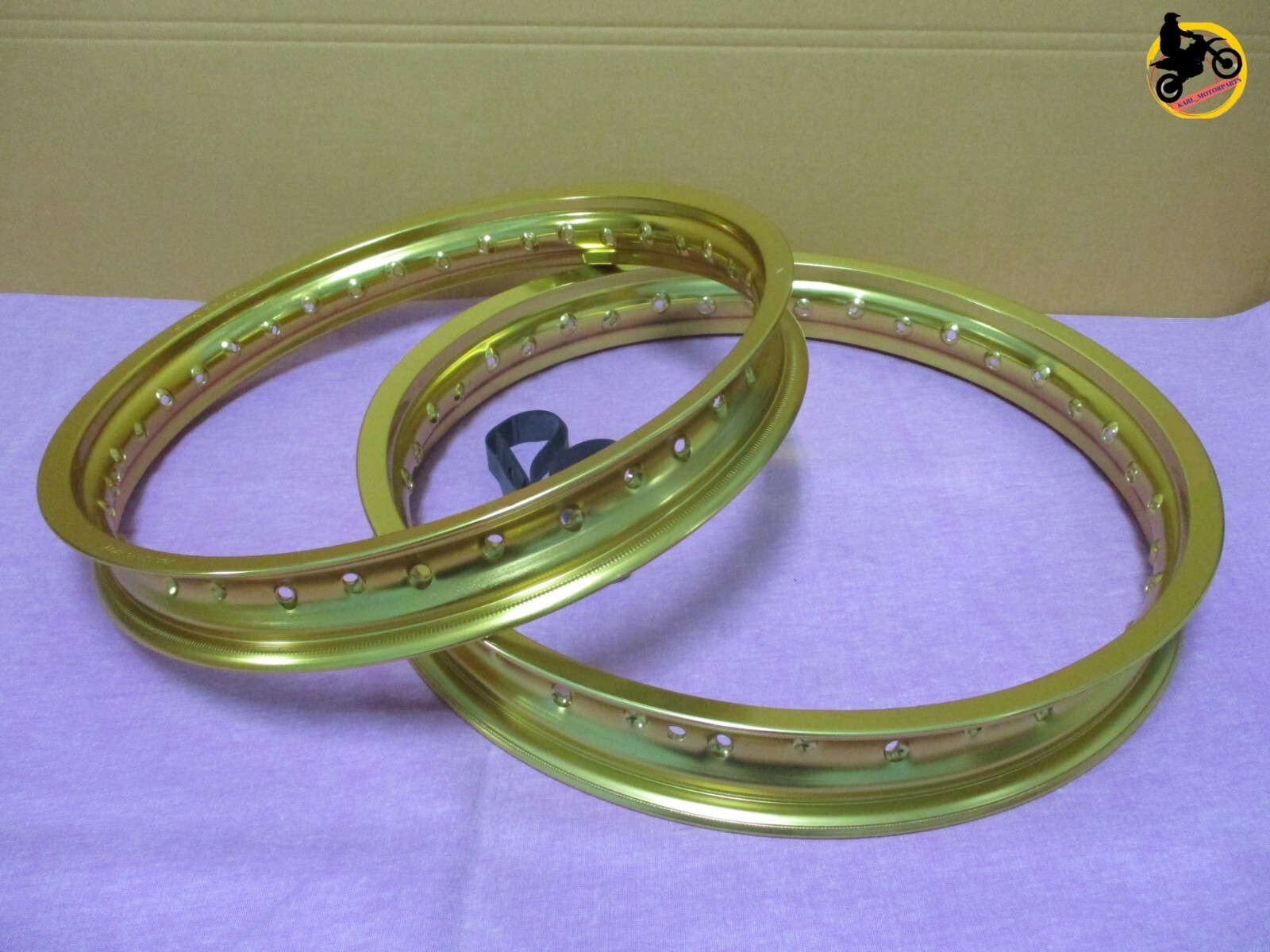 HONDA CR250 1978-1980 ALU GOLD FRONT+ REAR WHEEL RIM SET SERIES7 *nan4051*