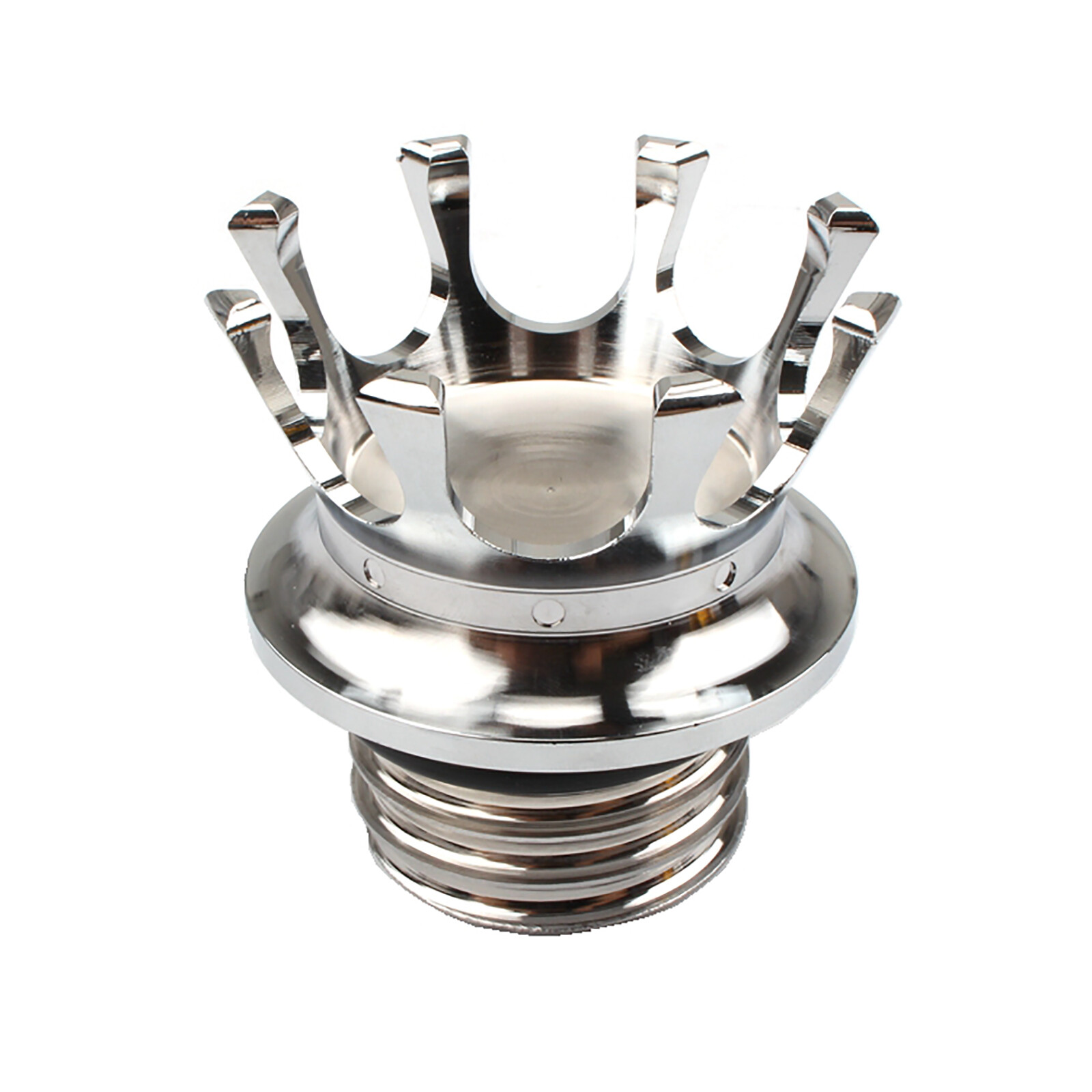 King Crown Gas Fuel Tank Cover Cap CNC For Harley Touring Road Glide Sportster