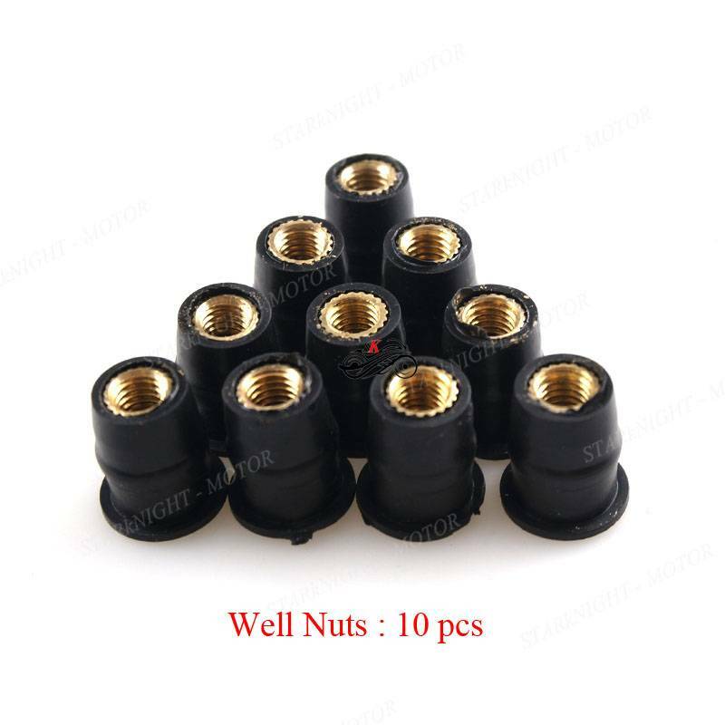 5MM Well Nut Wellnuts Rubber For Kawasaki Ninja 300R 400 Z125 Z800 Z1000 ZZR600