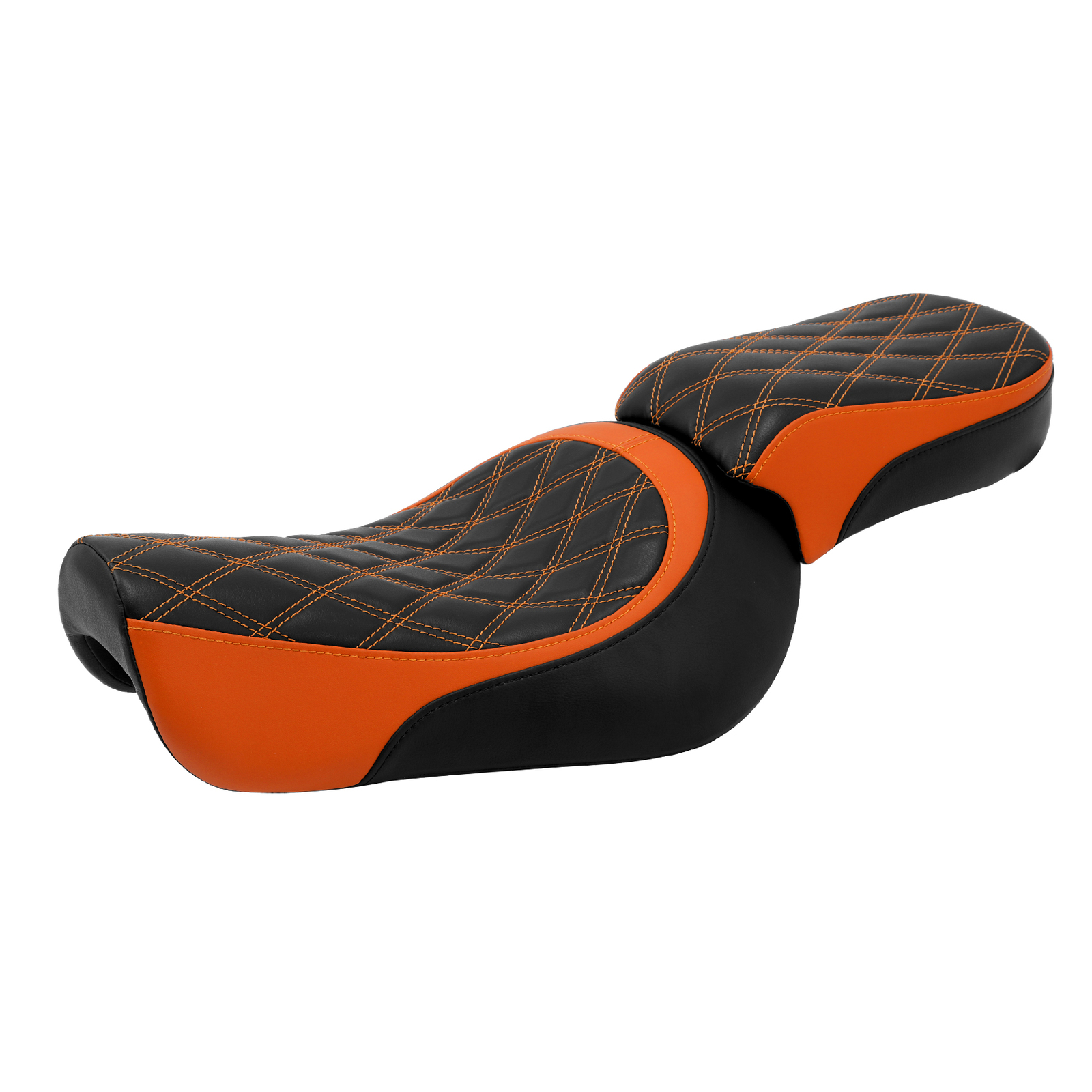 Driver & Passenger Seats Fit For Harley Iron 883 XL883N 2016-22 Black+Orange