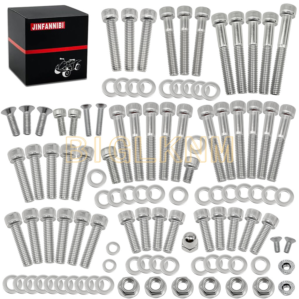 Polished Stainless Steel Engine Bolt Kit Fit For Honda CT90 Trail 90 1966-1979