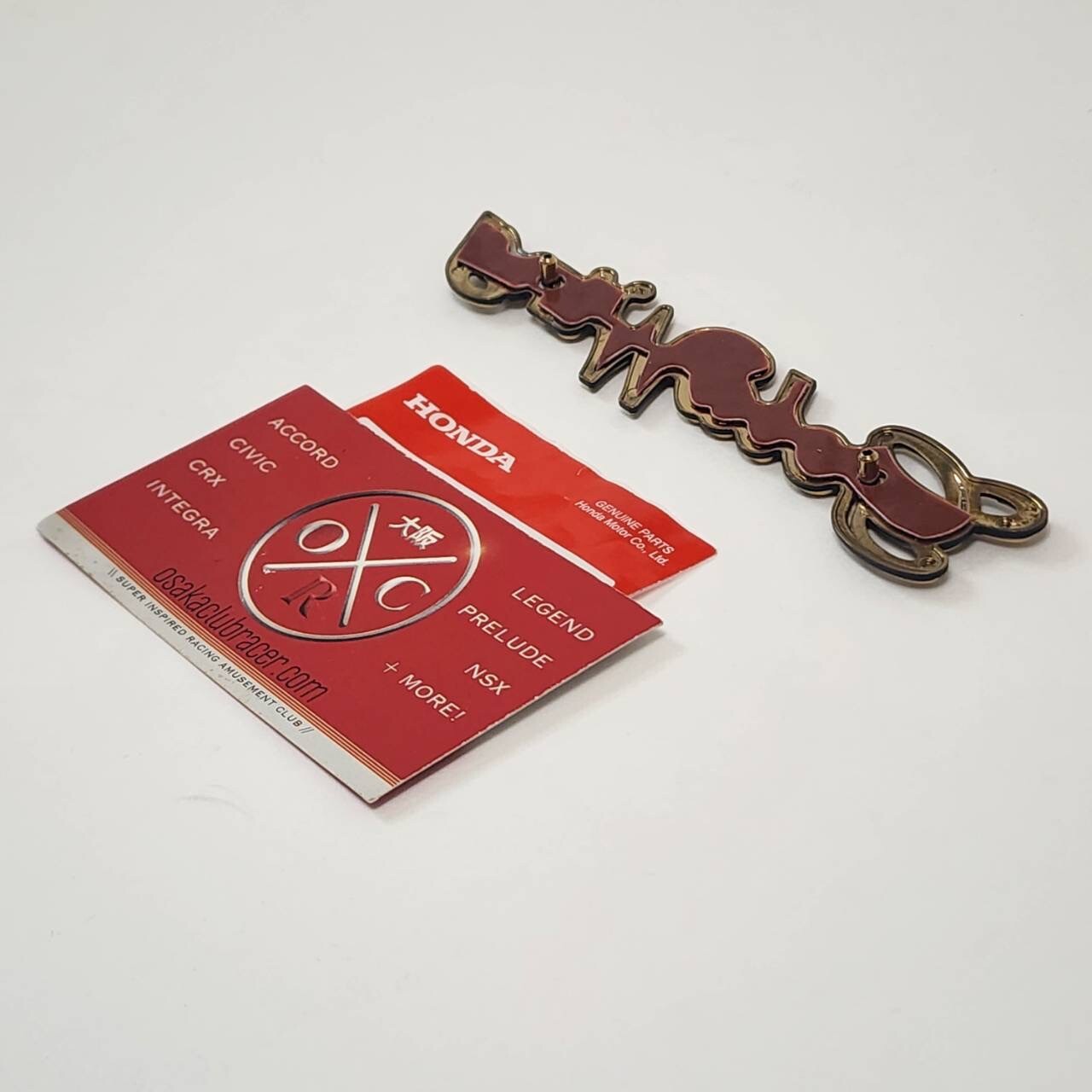 Genuine OEM 1988-2000 Honda Goldwing Side Emblem Badge 83605-MT8-010 NEW OE Gold