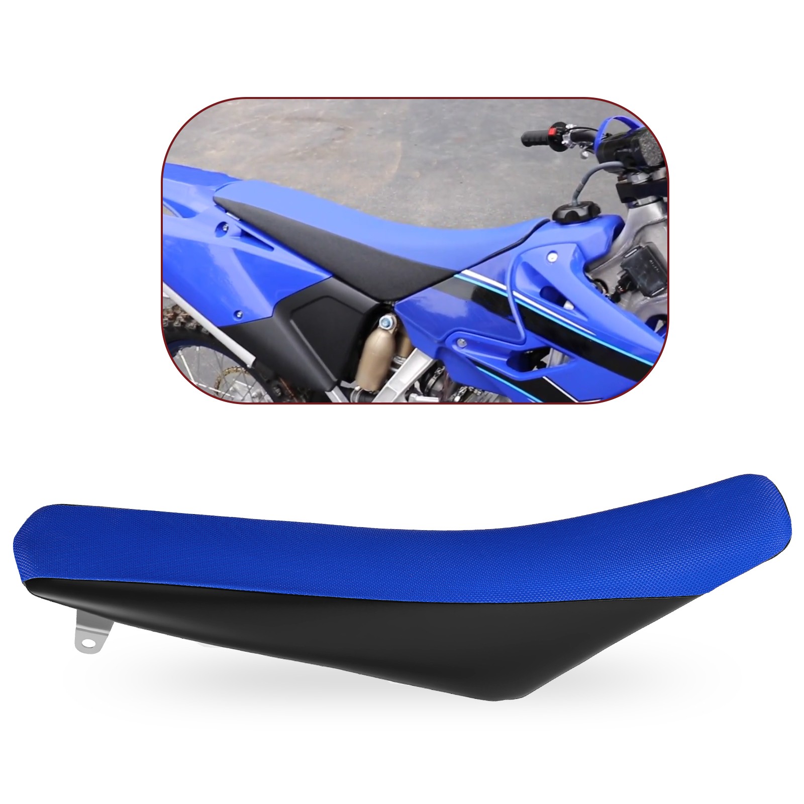 1SS-24770-10-00 Complete Seat Assembly for Yamaha YZ125 YZ125X YZ250 YZ250X Blue
