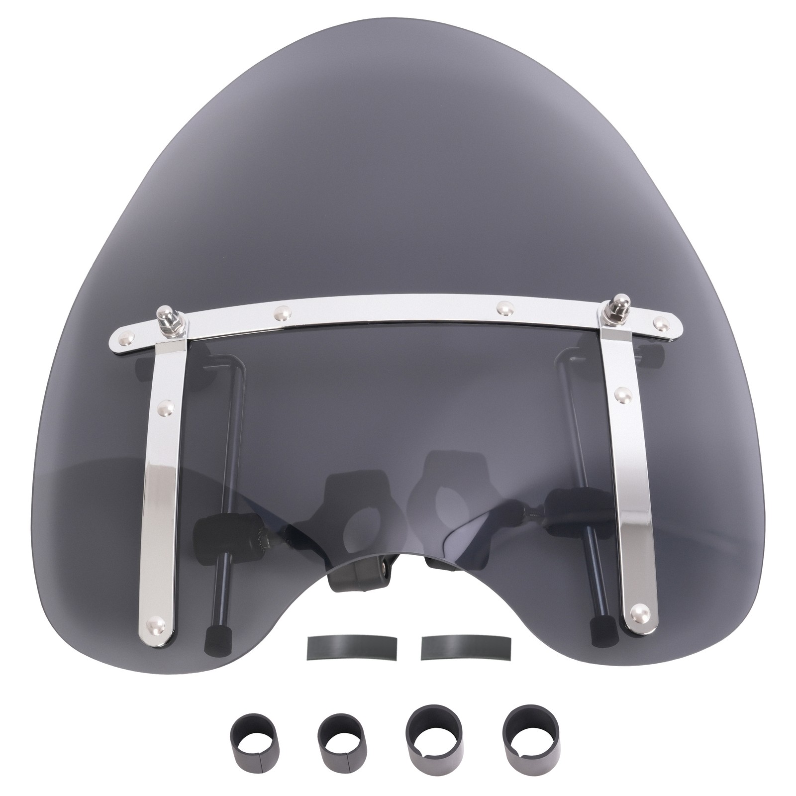 Smoke Windshield 19″x17″ for Kawasaki Vulcan VN 500 750 800 900 1500 1600 1700