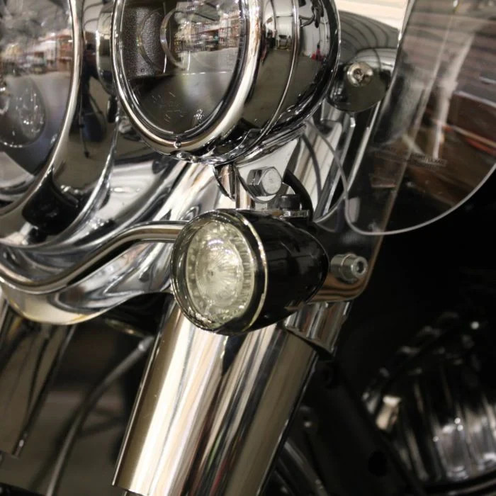 Custom Dynamics ProBEAM Front LED Turn Signals, Gloss Black, Indian Motorcycles