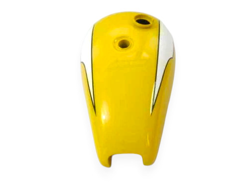 Fit For Triumph T140 Yellow & White Painted Steel Petrol Fuel Gas Tank