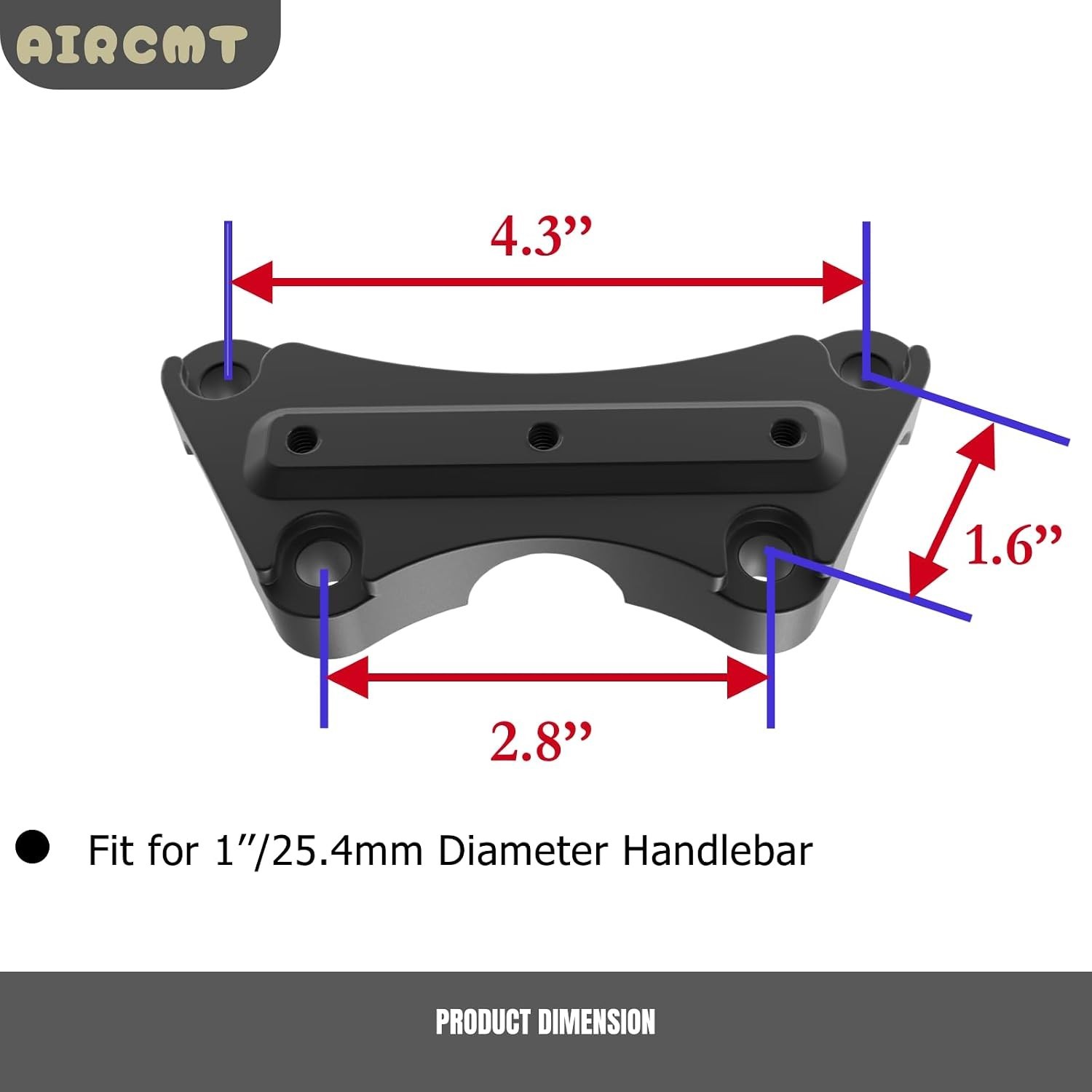 1 Inch 25mm Ape Hanger Handlebar Anti-Slip Top Riser Clamps for 1997-UP Harley T