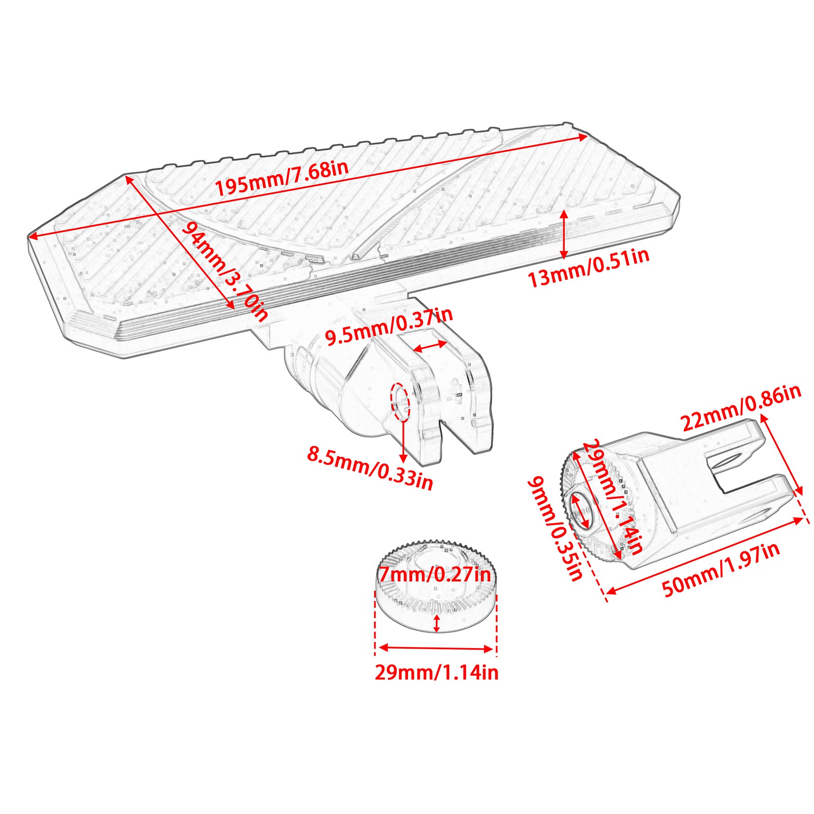 Front Floorboard Rider Footrest Footboard For Honda Gold Wing GL1800 2001-2024