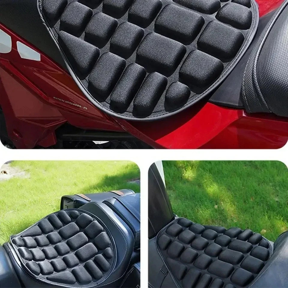 Motorcycle Gel Seat Cushion Comfort Pillow Cover Pressure Relief Universal Pad