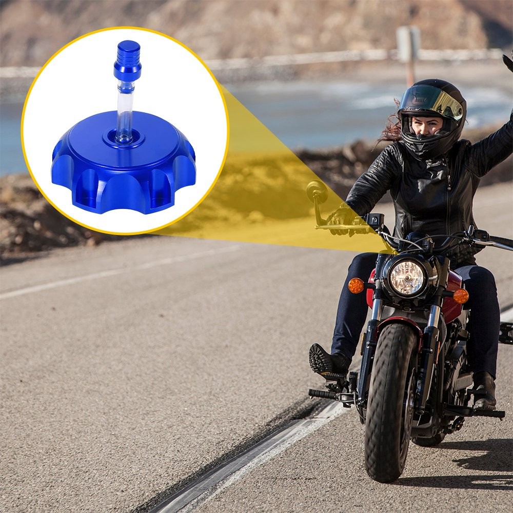 Blue Fuel Gas Tank Motorcycle Cap For Cover 51-54mm Car Auto Replacement EOOG PY