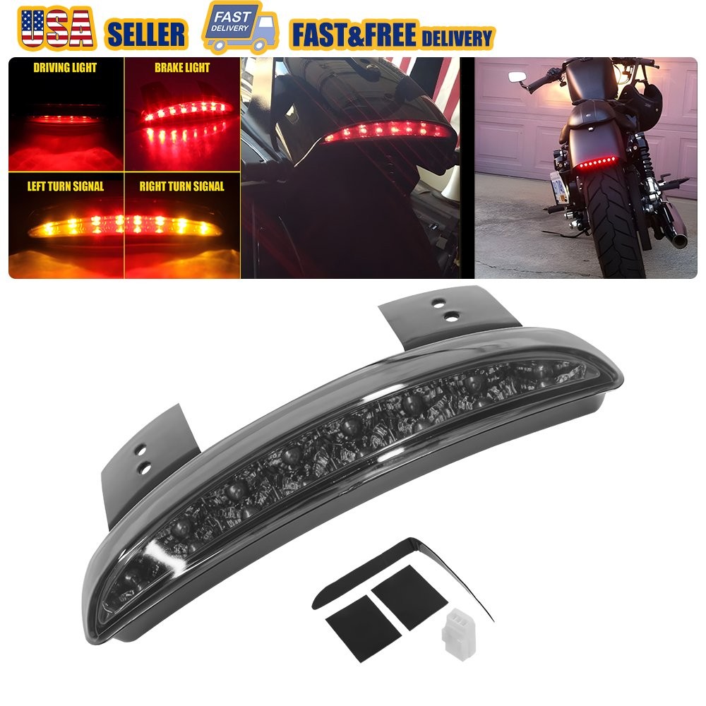LED Brake Tail Lights Custom Fit For Harley Sportster XL883 1200 Forty Eight 48
