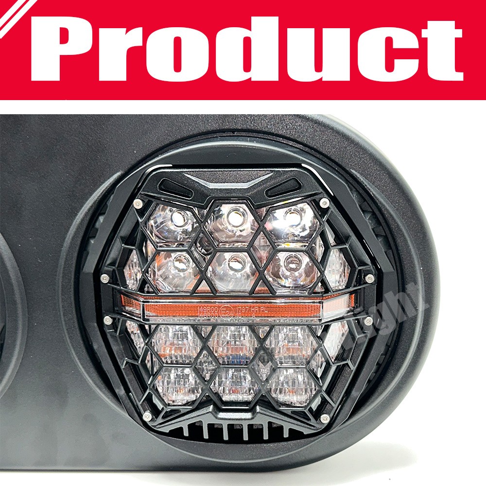 Fit for Harley Road Glide 2003-2013 DOT 270° LED Dual Headlight Head Lamp w/ DRL