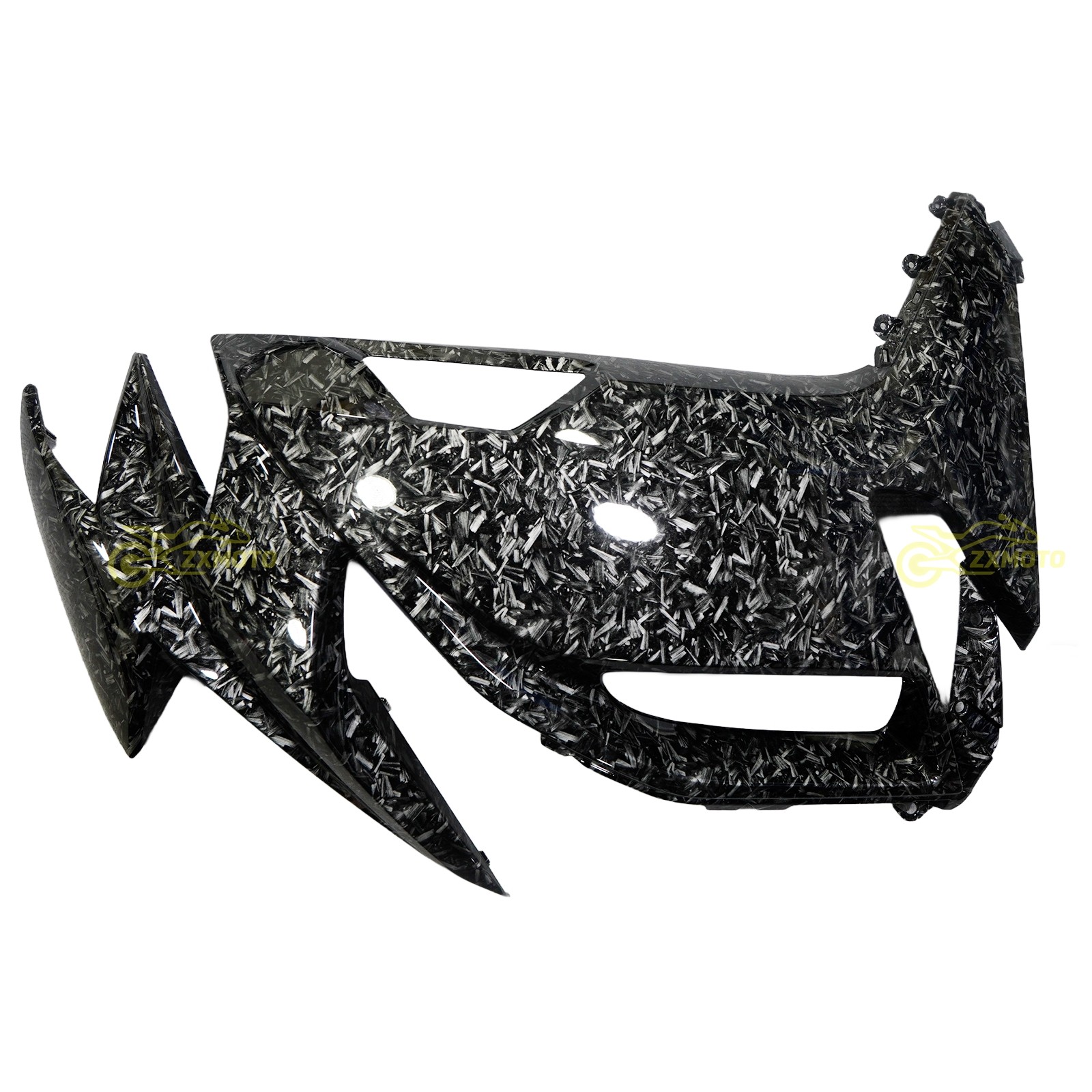 Black Forged Carbon Fiber Fairing Kit +Tank for Kawasaki Ninja 650 2020-2026 ABS