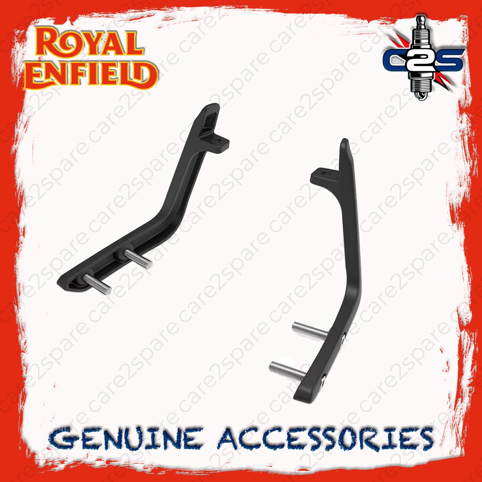 Brown Passenger Backrest Pad with Mounts for Royal Enfield Classic Reborn 350