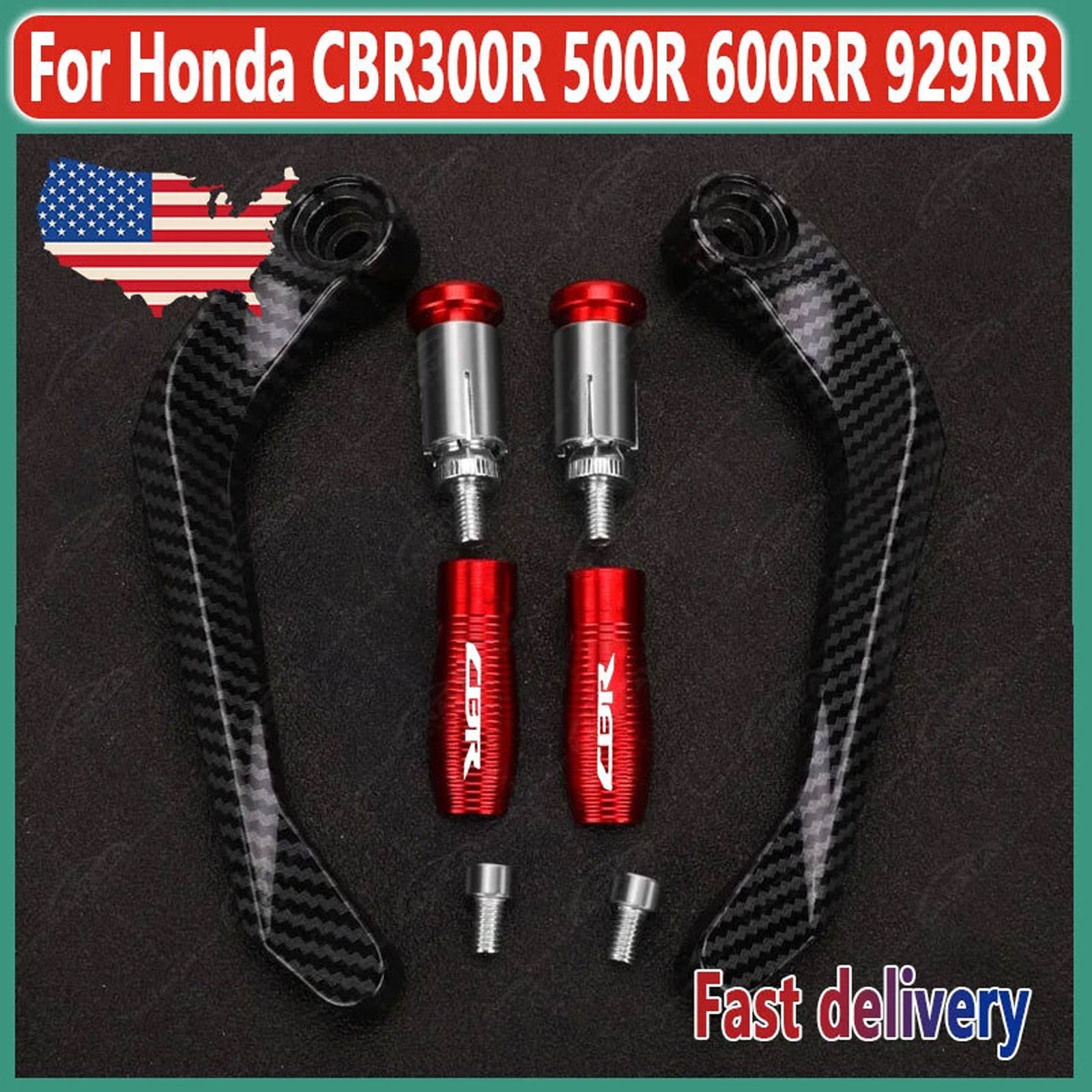 Handlebar Grips Brake Clutch Levers Protector Guard For Honda CBR 600RR 1000RR