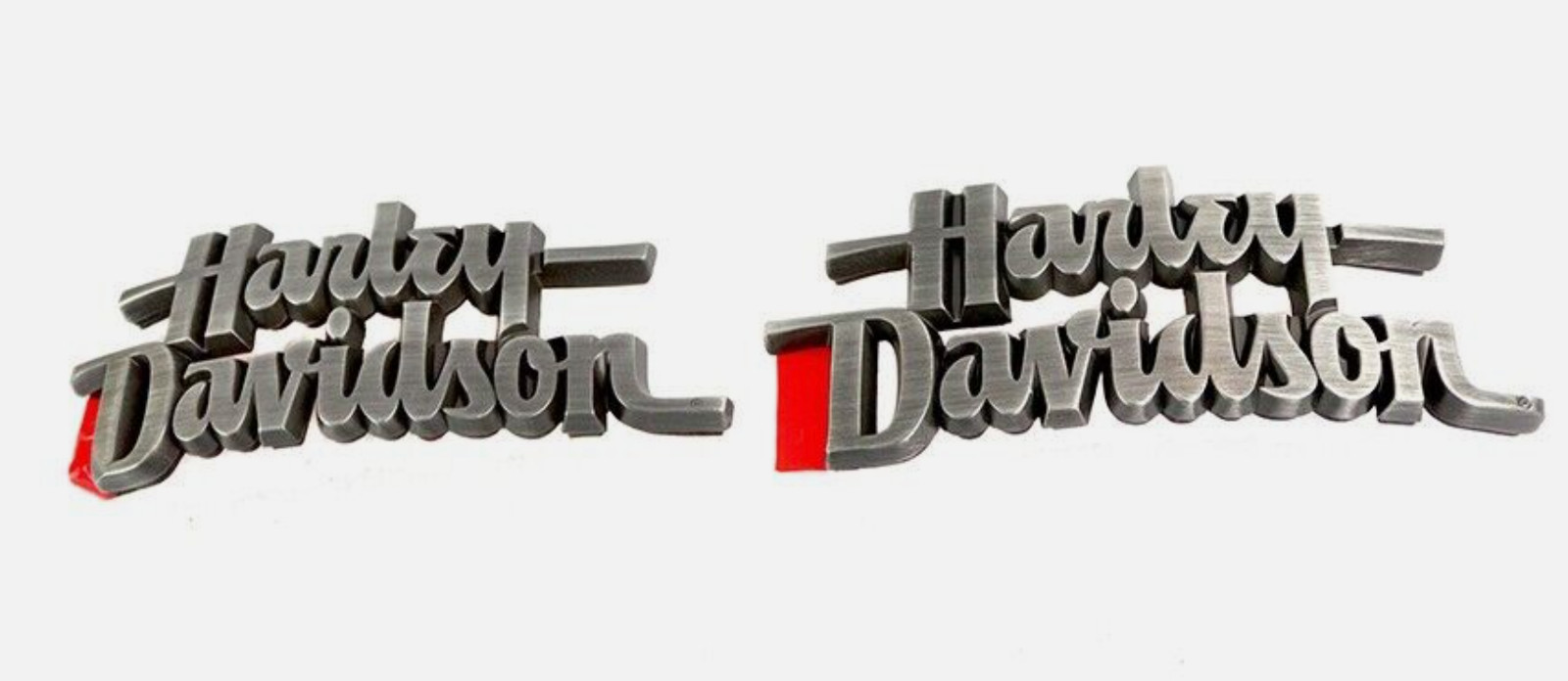 OEM Harley Dyna Softail Sportster Gas Fuel Tank Emblems Set Right & Left badges