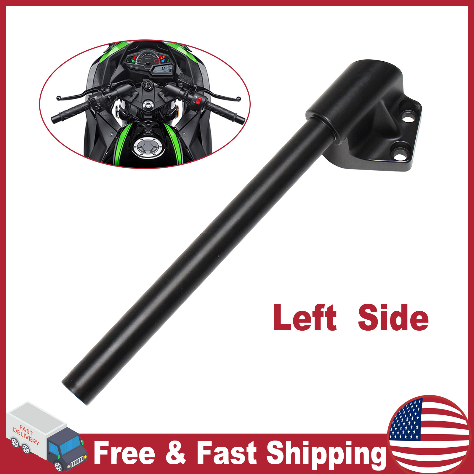 1 Pc Left Handlebar For Kawasaki Ninja 250 250R EX250 Ninja 300 300R Handle Bar