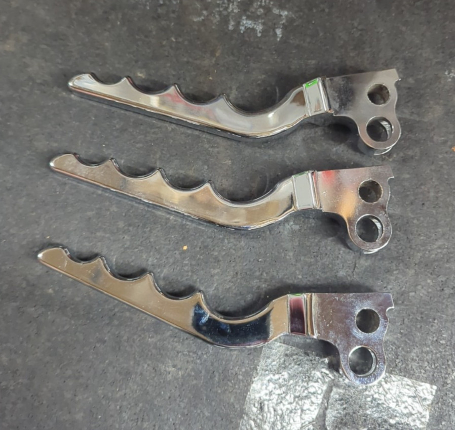 Lot Of Aluminum Chrome Brake Clutch Lever For Harley