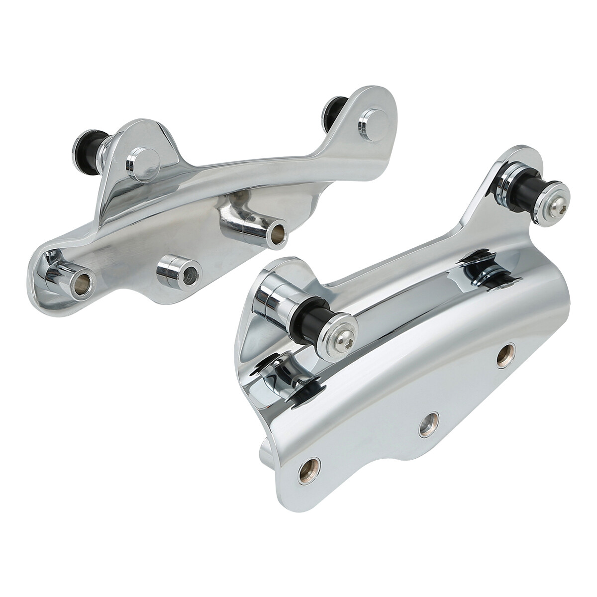 Chrome 4 Point Docking Hardware Kit w/ Cover Fit For Harley Touring 2009-2013