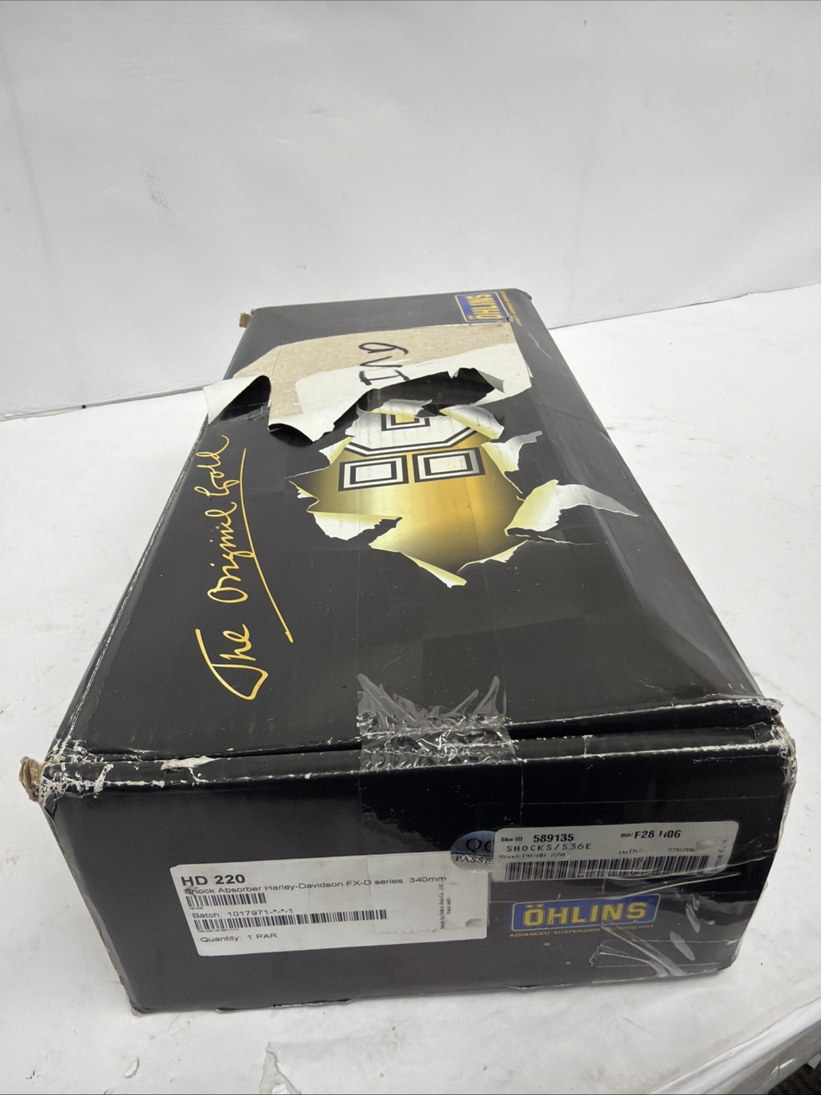 OHLINS Silver/Black S36E 13 in. Rear Shocks – HD 220