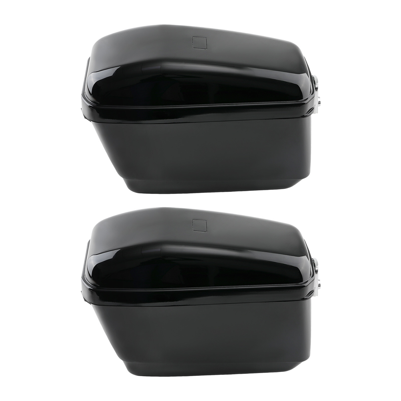 Black Hard Saddlebags Pair Universal Motorcycle For Harley Honda Yamaha Cruise